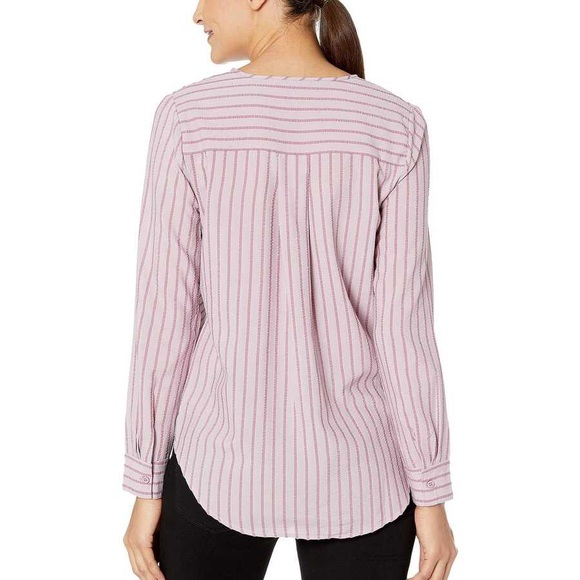 BCBG MAX Azria Wrap Hem Long Sleeve Woven Top NWT - Picture 3 of 7